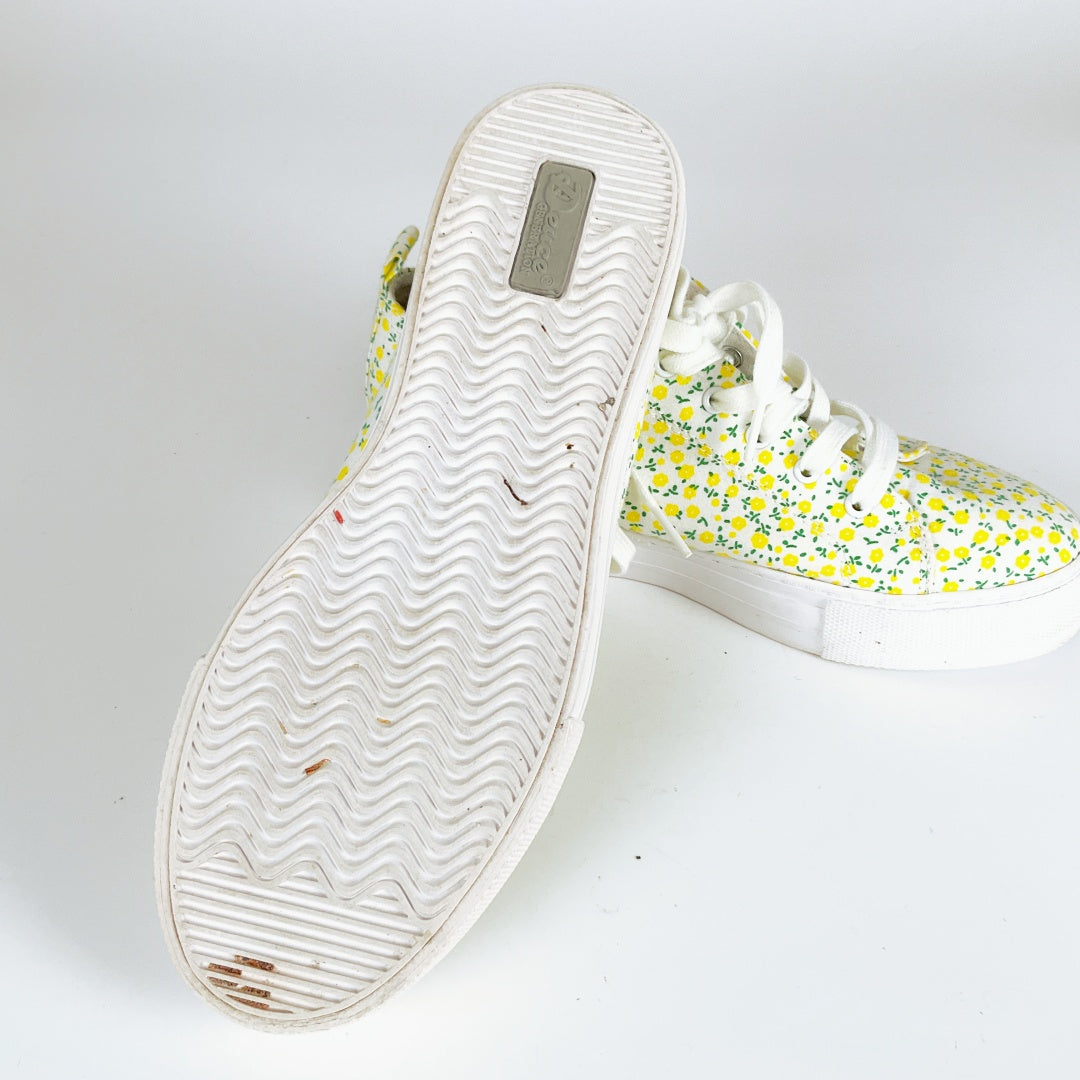 Deuce - Women's Yellow Flower Sneakers