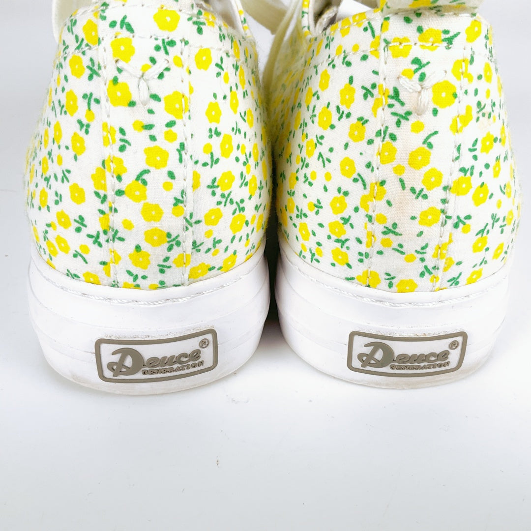 Deuce - Women's Yellow Flower Sneakers