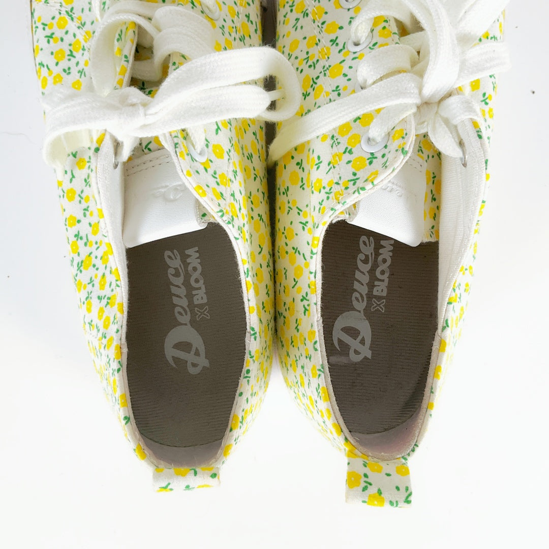 Deuce - Women's Yellow Flower Sneakers