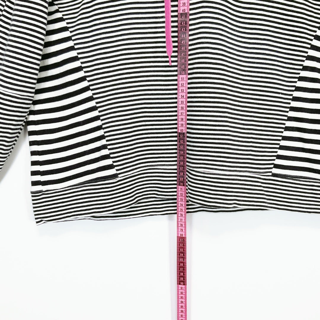 Shine On - Black and White Stripe Hoodie