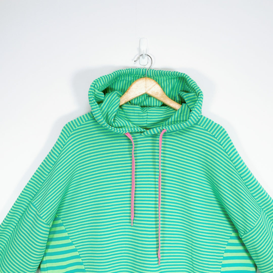 Shine On - Green and Blue Stripe Hoodie
