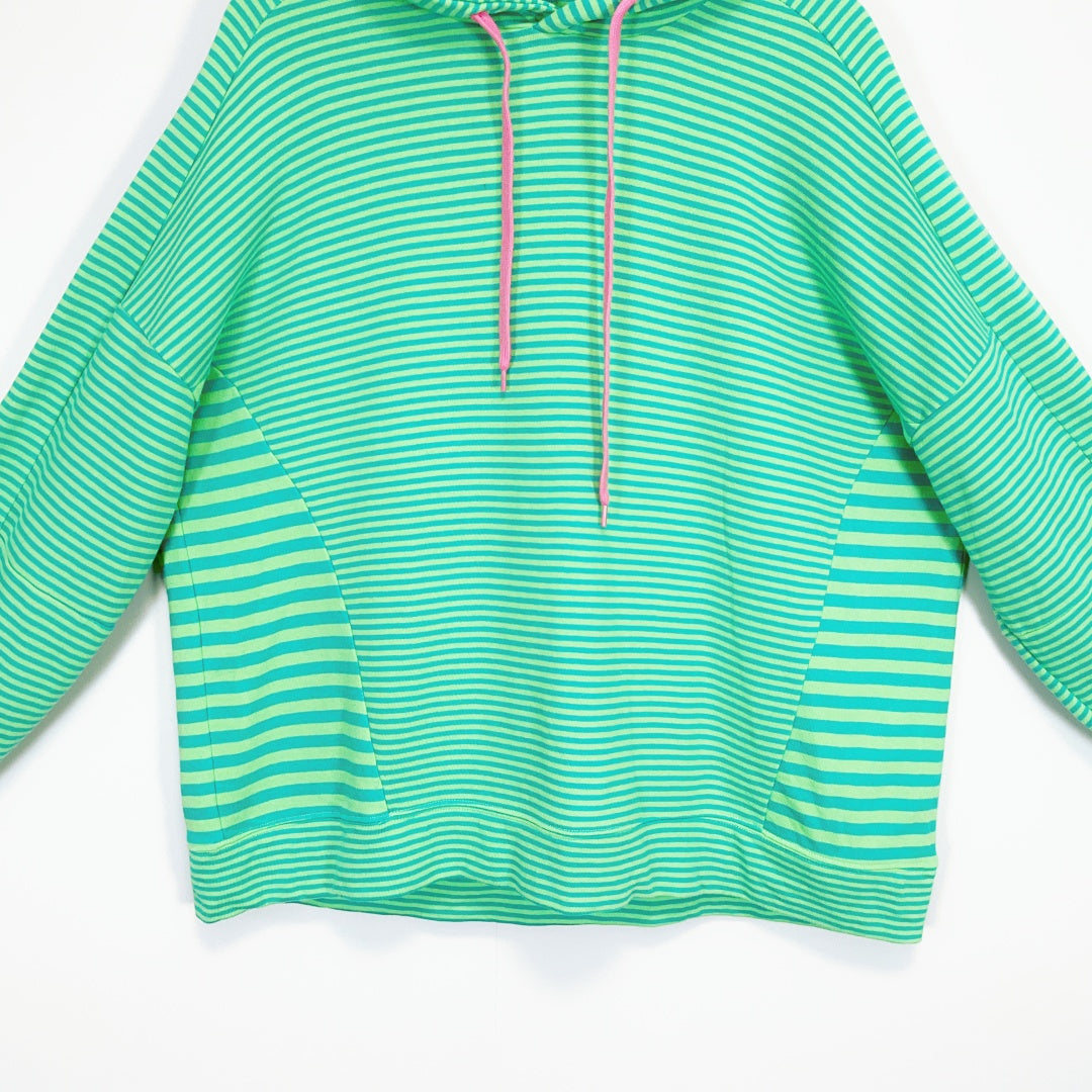 Shine On - Green and Blue Stripe Hoodie