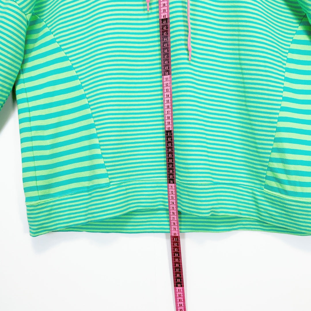 Shine On - Green and Blue Stripe Hoodie
