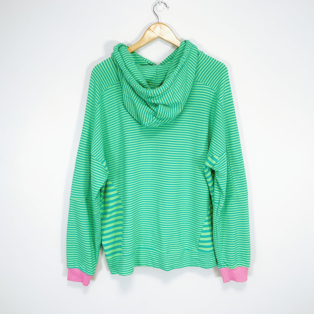 Shine On - Green and Blue Stripe Hoodie