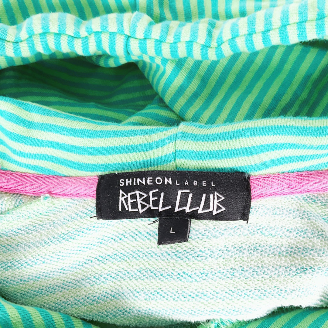 Shine On - Green and Blue Stripe Hoodie
