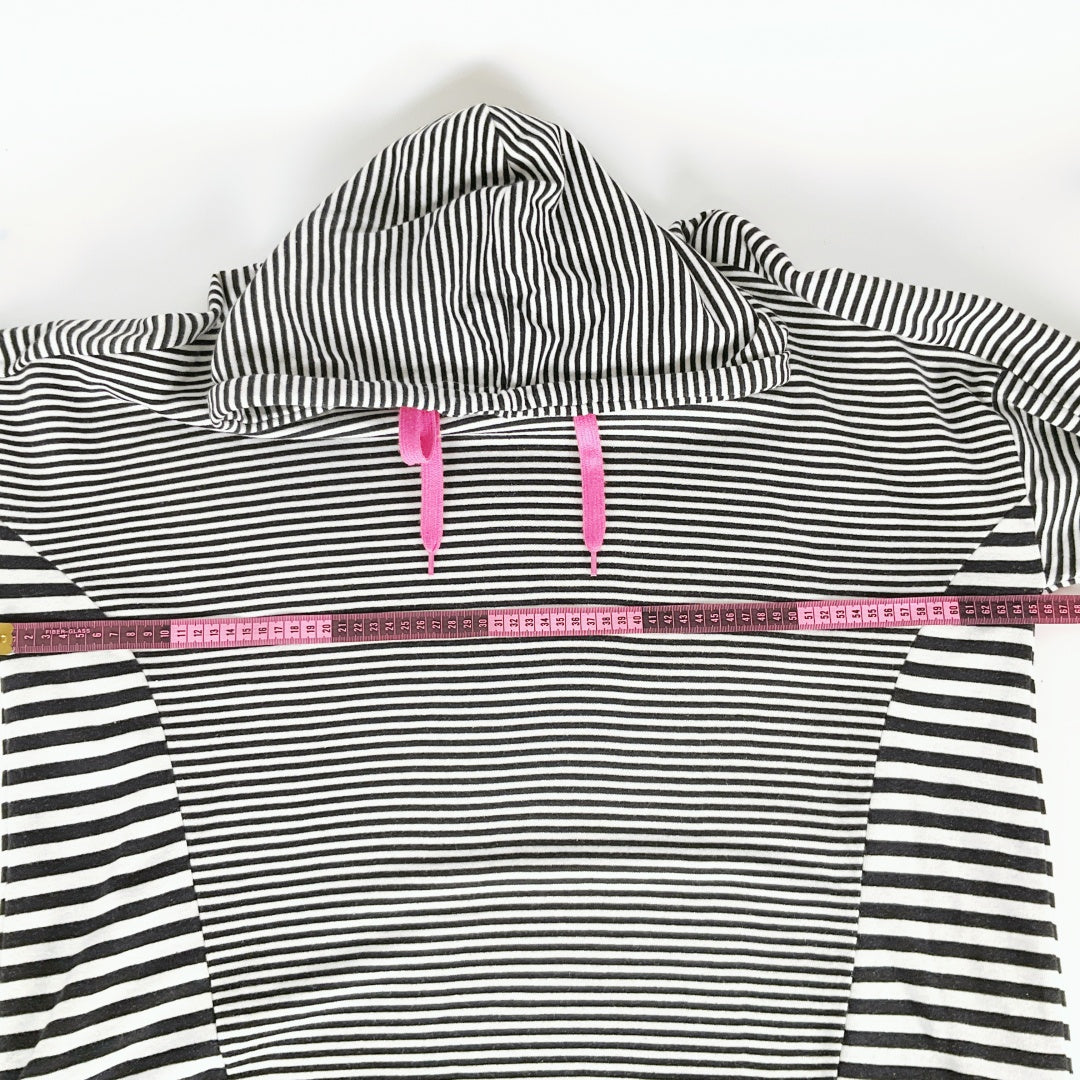 Shine On - Black and White Stripe Hoodie