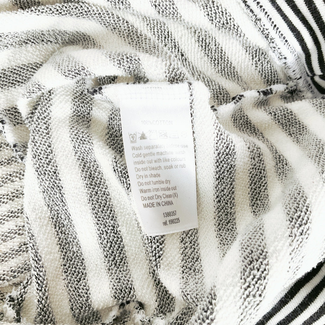 Shine On - Black and White Stripe Hoodie