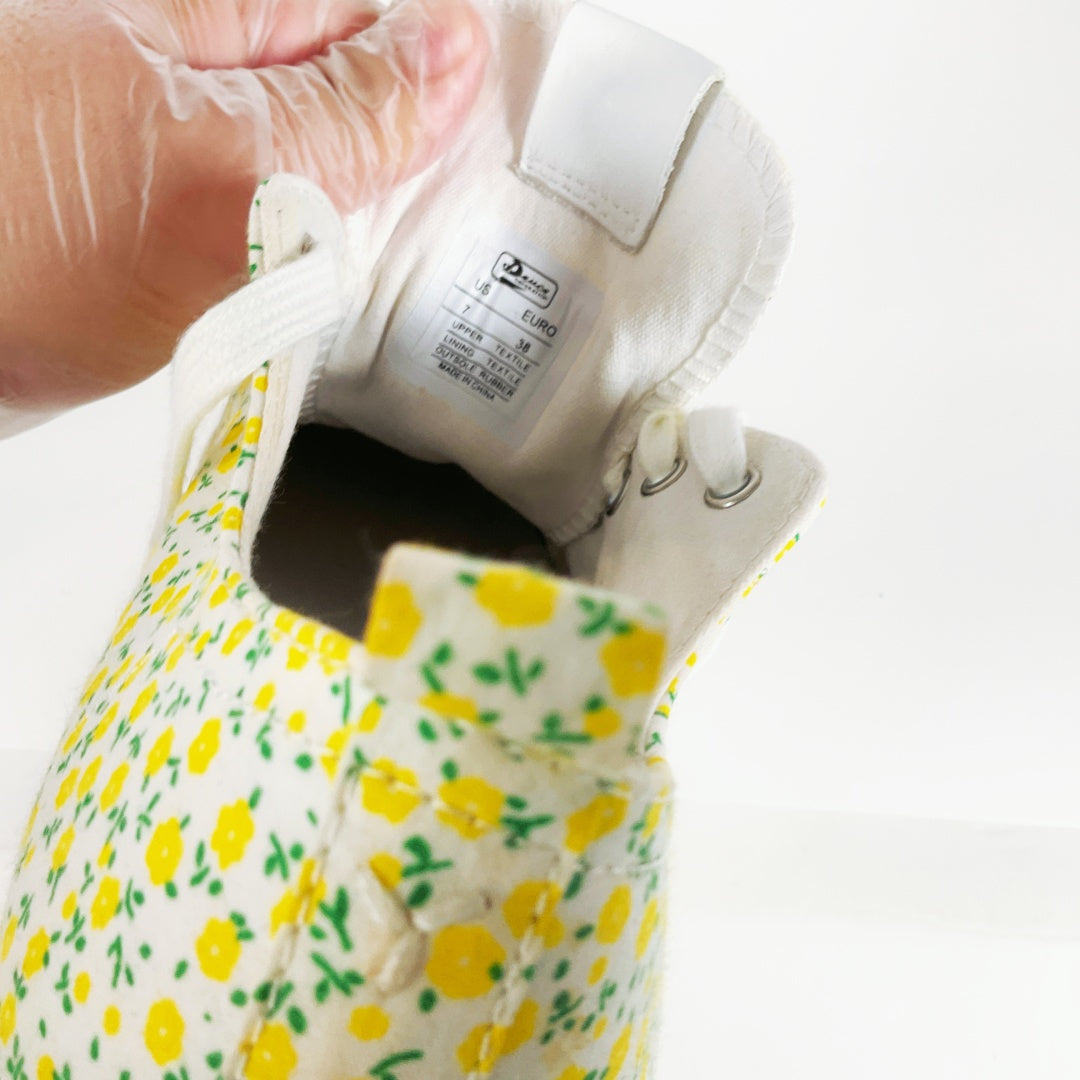 Deuce - Women's Yellow Flower Sneakers