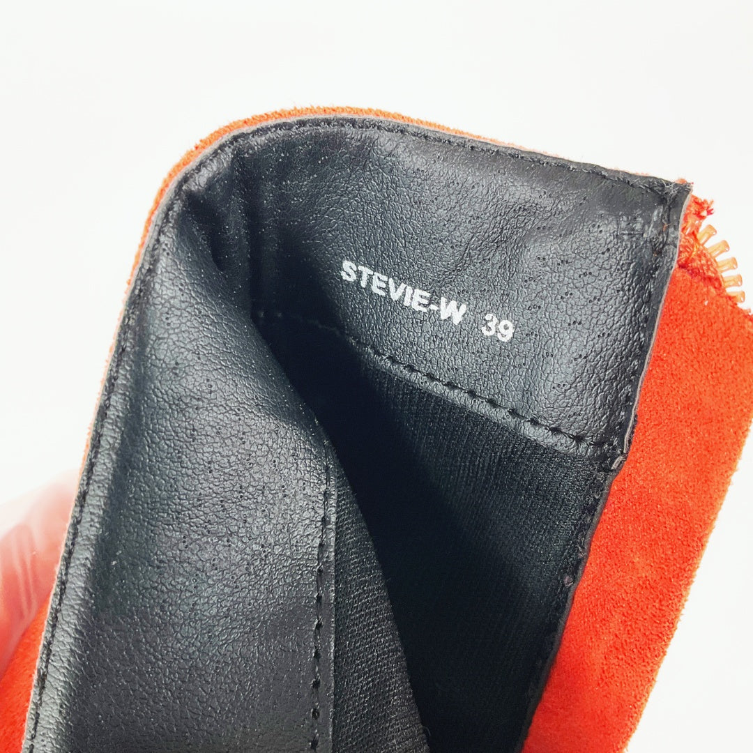 Los Cabos - Stevie Orange Suede Zip-Up Boots