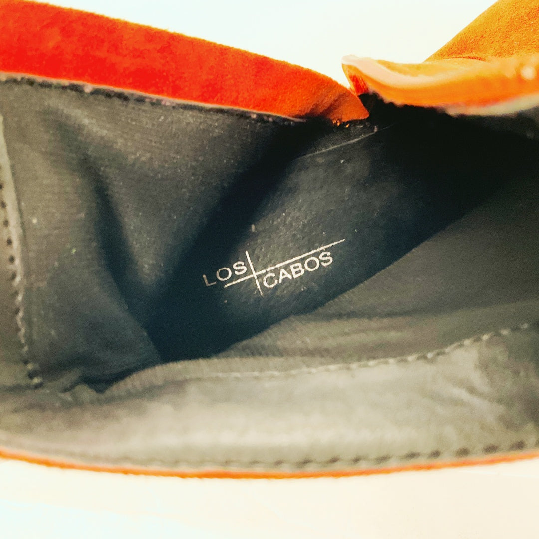 Los Cabos - Stevie Orange Suede Zip-Up Boots