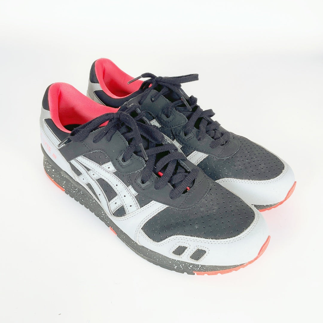 ASICS GEL-Lyte III Sneakers – Black, Silver & Red/Pink – US Men's 12