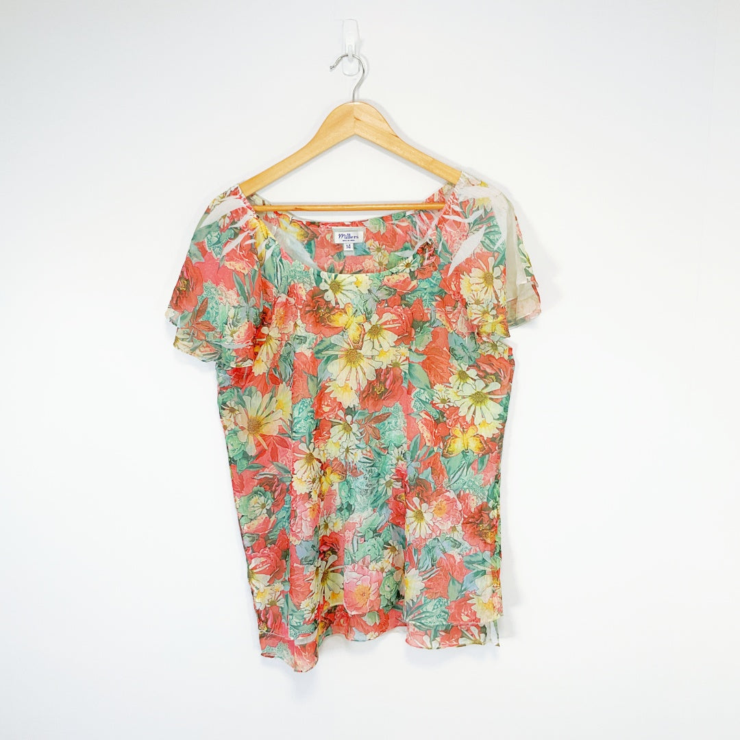 Millers - Floral Shirt with Diamante Detail