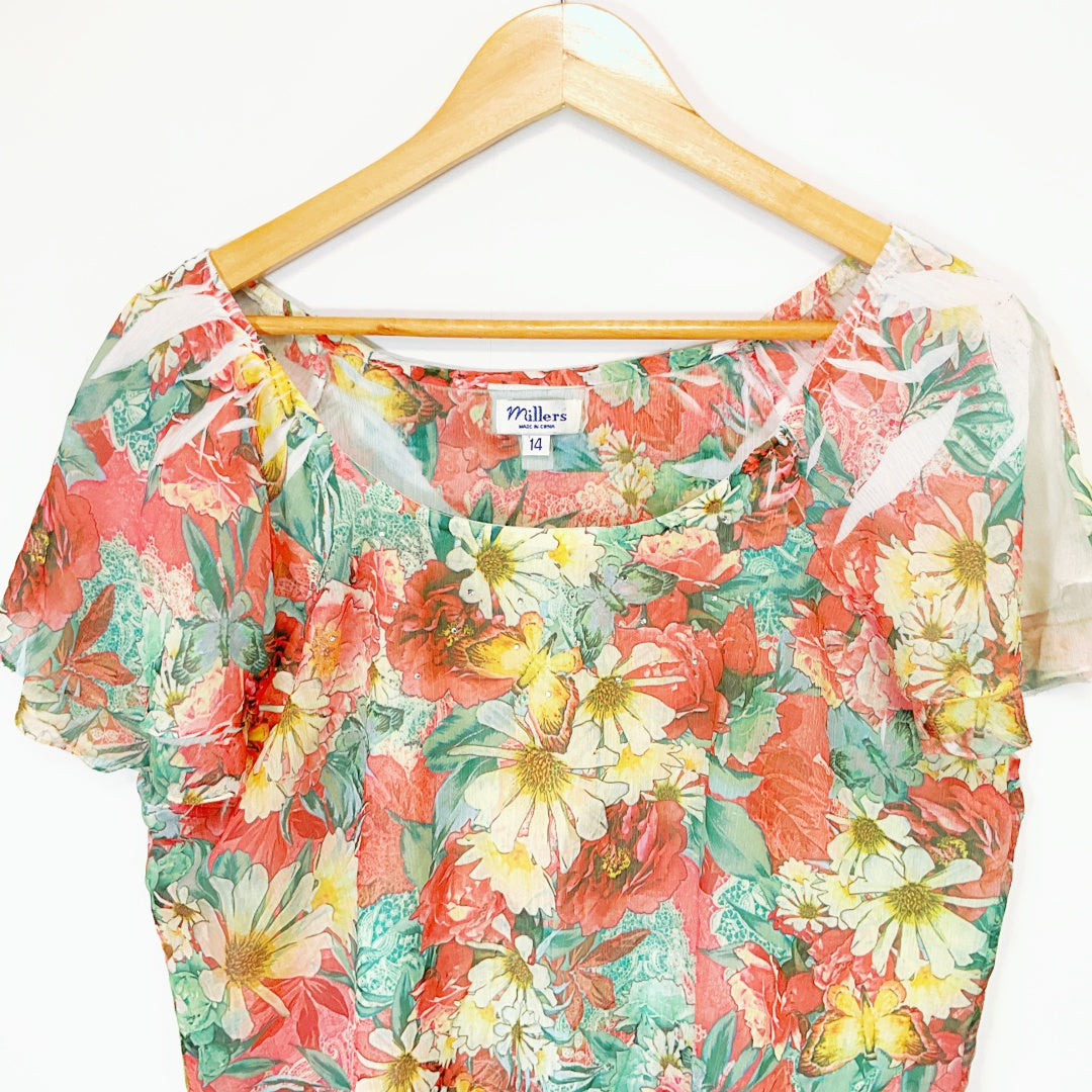 Millers - Floral Shirt with Diamante Detail