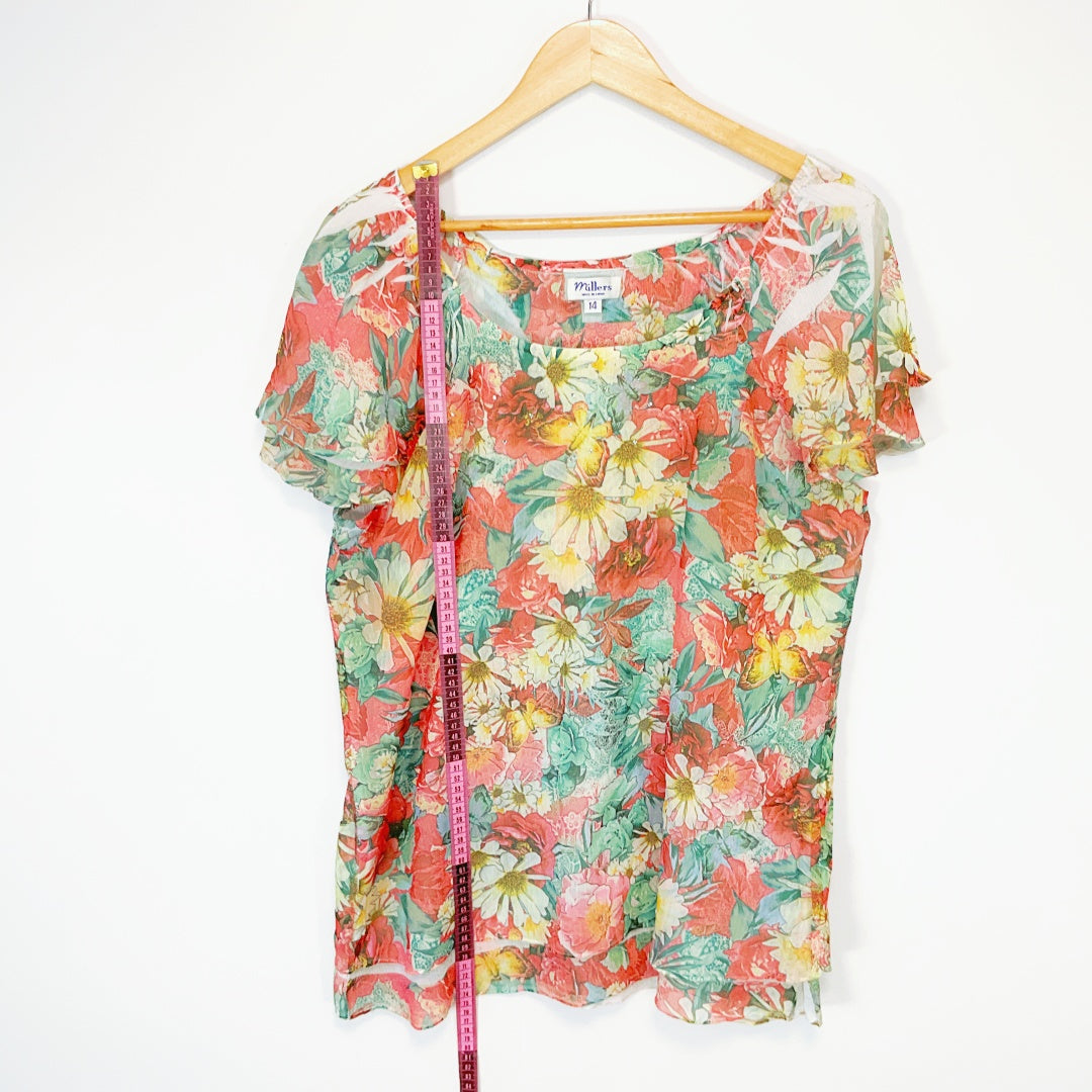 Millers - Floral Shirt with Diamante Detail