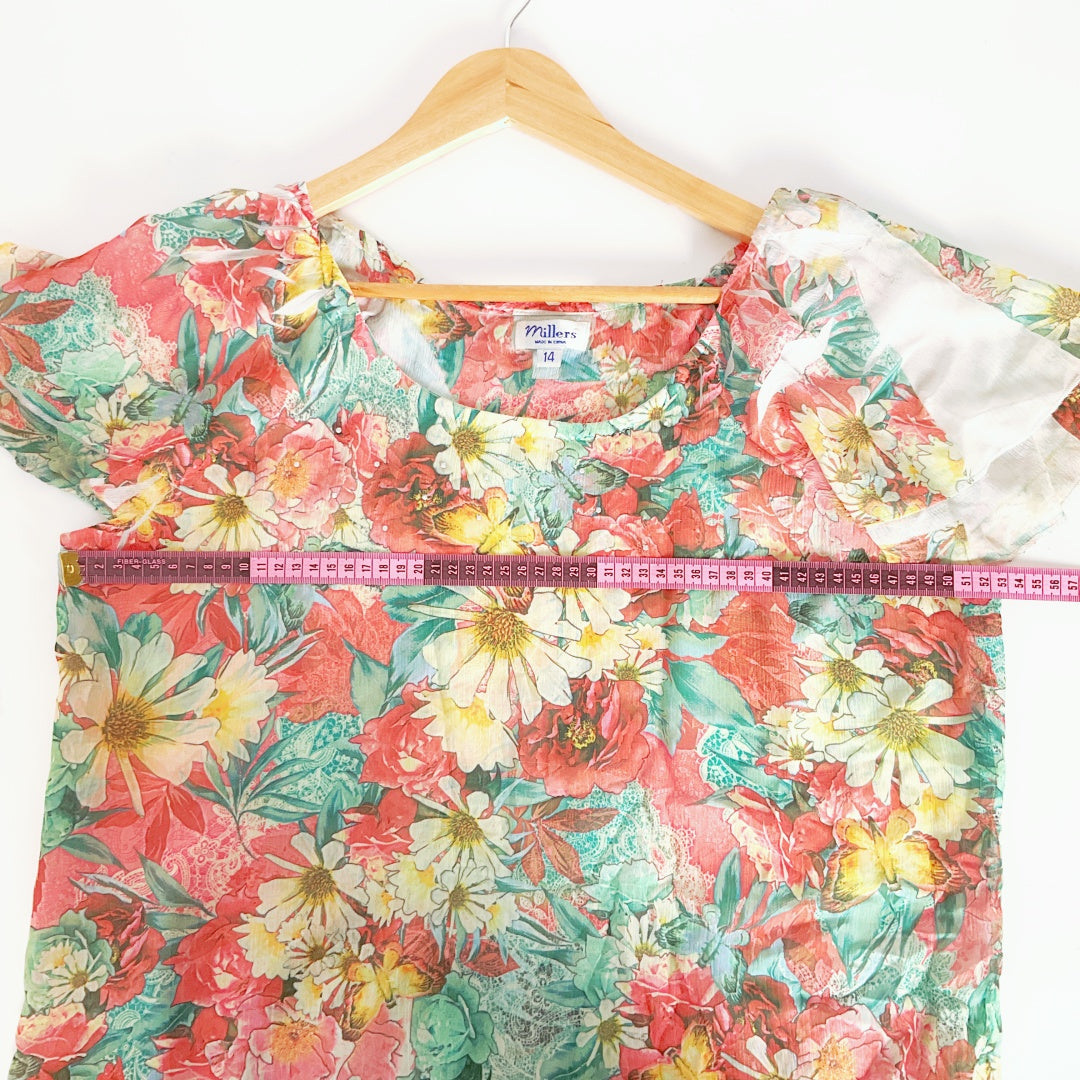 Millers - Floral Shirt with Diamante Detail