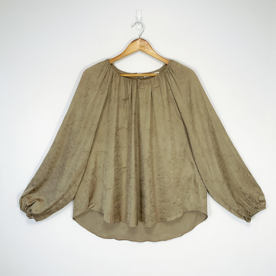 Brave + True Khaki Green Top