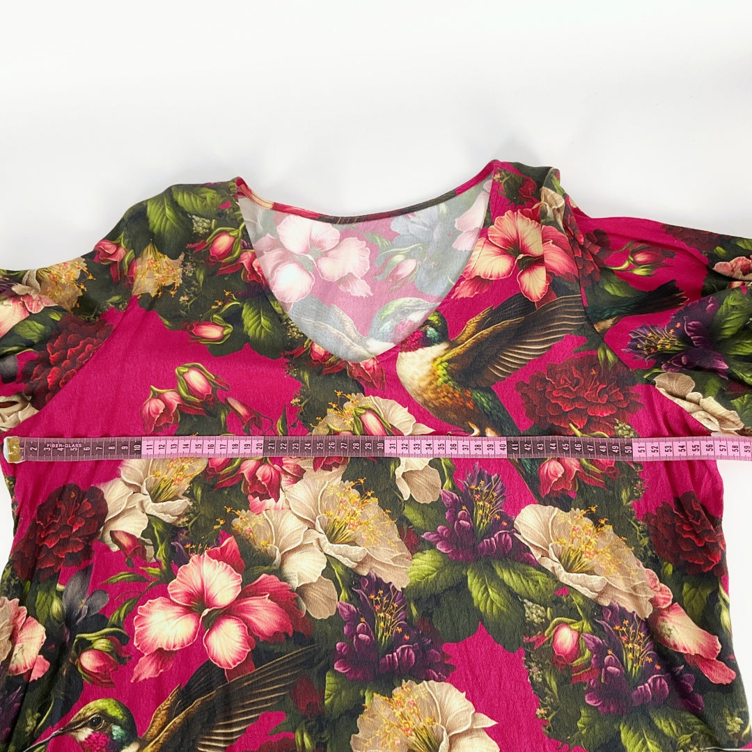 Annah Stretton - Floral & Bird Print Blouse