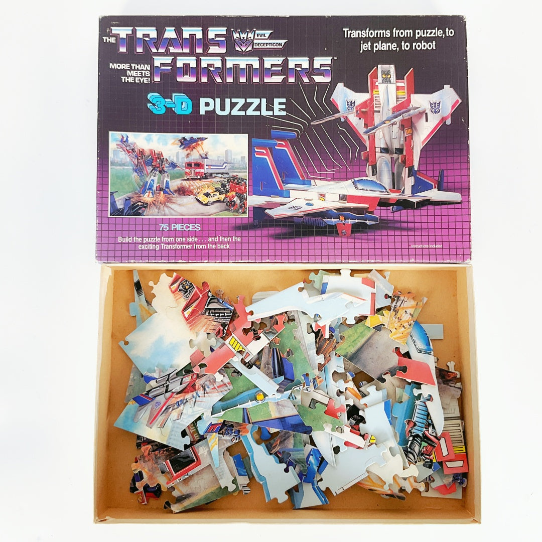 Vintage 1985 Transformers 3D Puzzle + Transformers Movie DVD