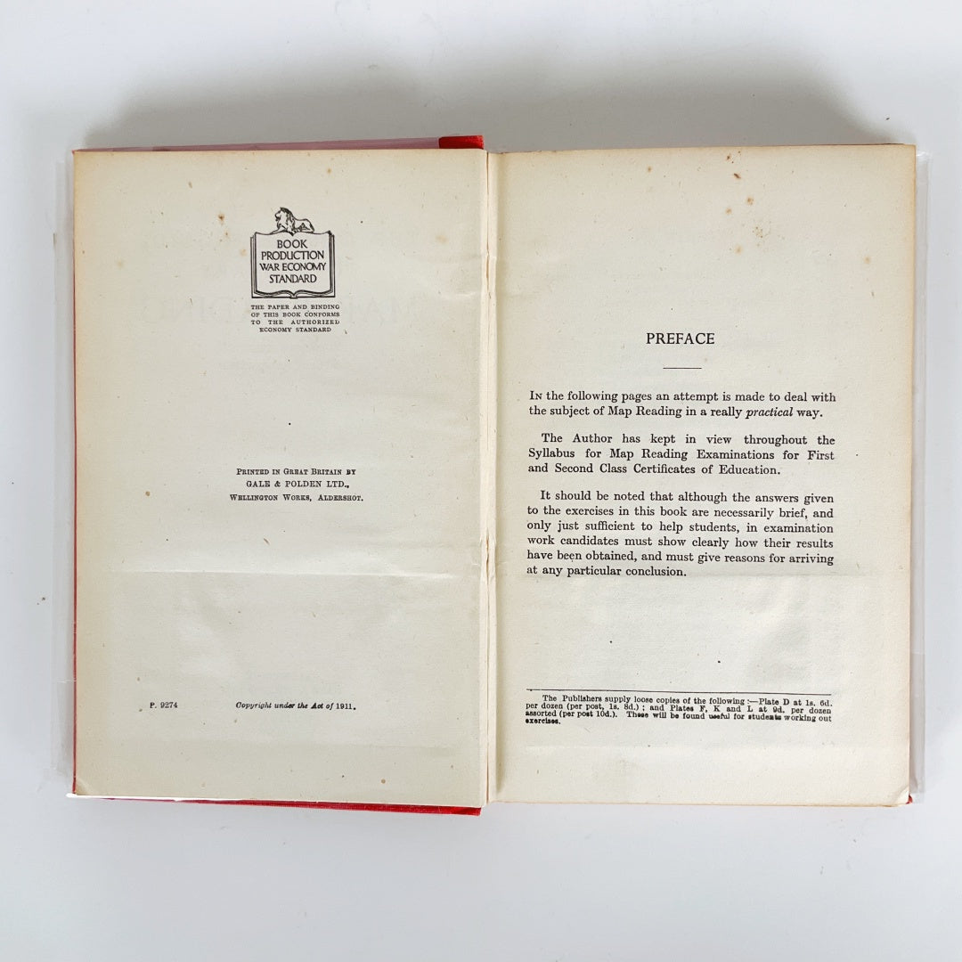 Vintage The Complete Guide to Military Map Reading Tenth Edition Hardcover Book
