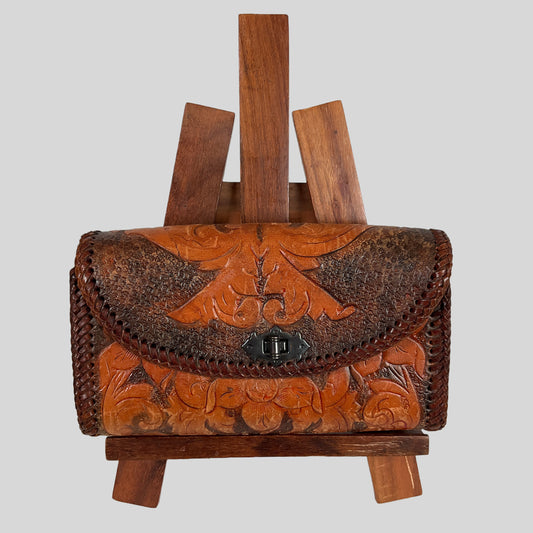 Vintage Hand Tooled Leather Purse