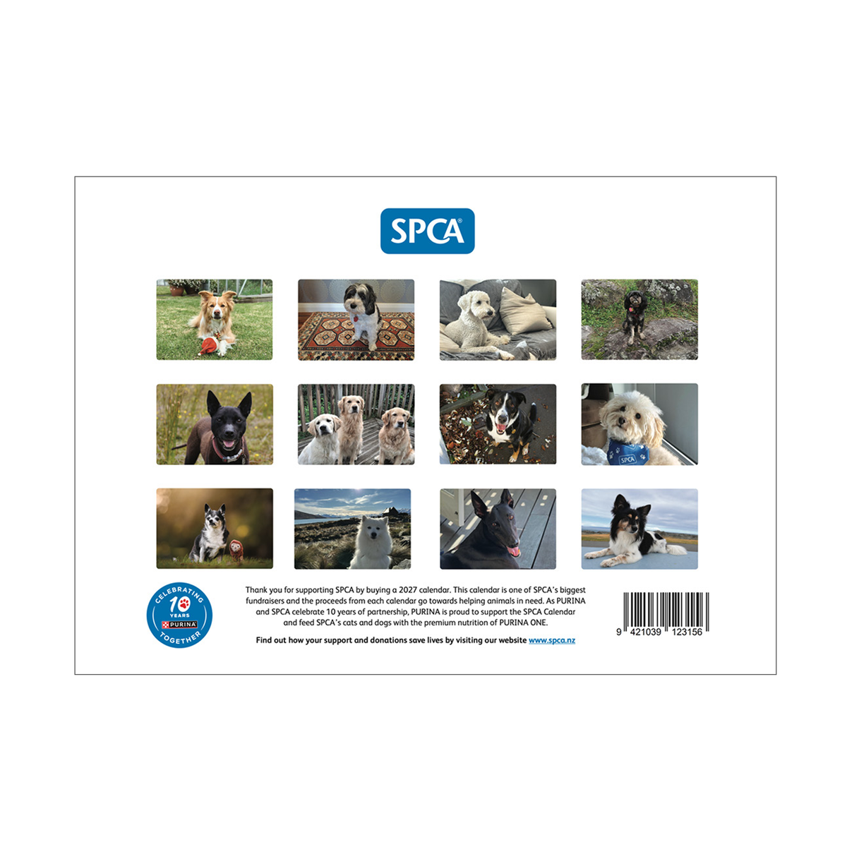 SPCA 2027 Calendar – Dogs