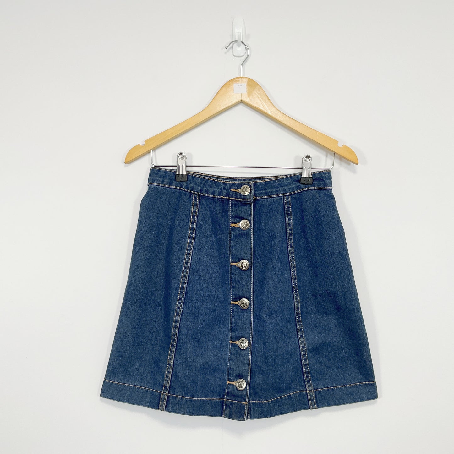 Ally Jeans - Denim Buttoned Mini Skirt