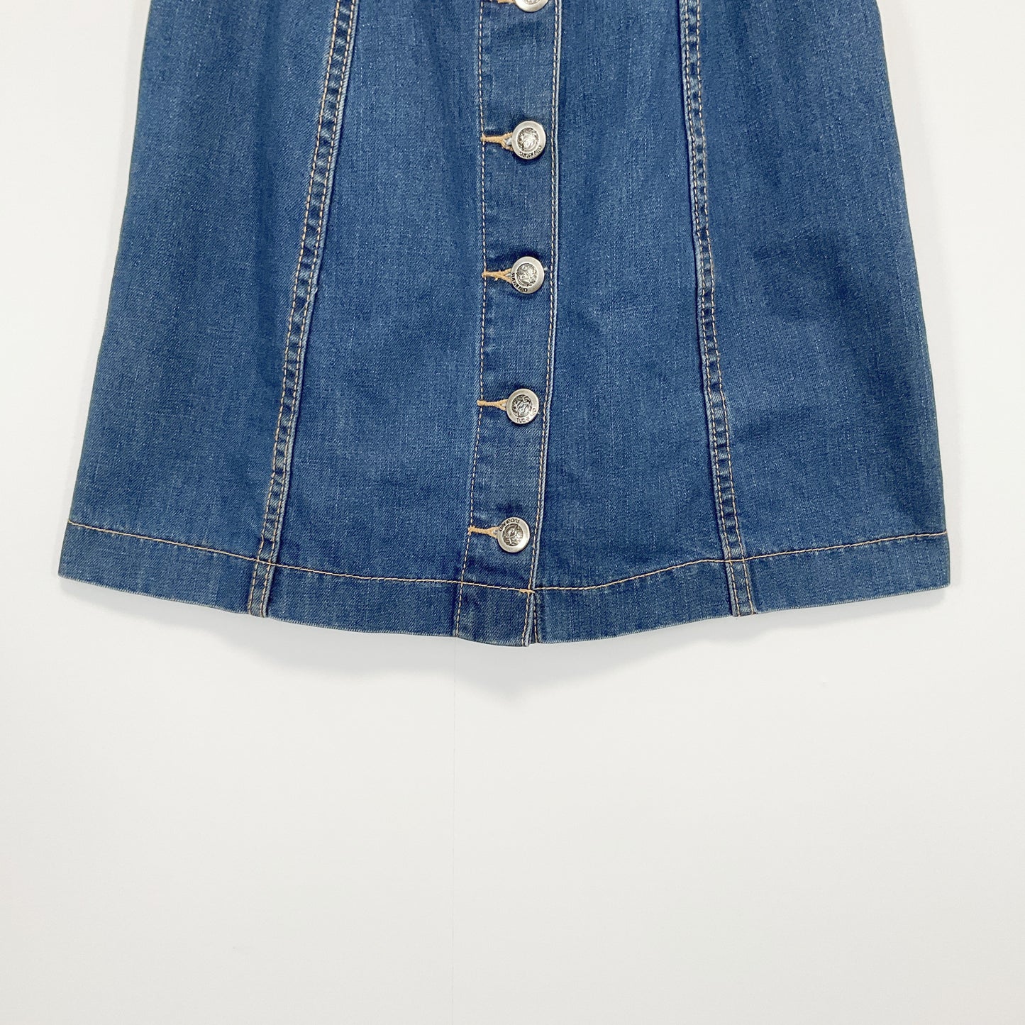 Ally Jeans - Denim Buttoned Mini Skirt
