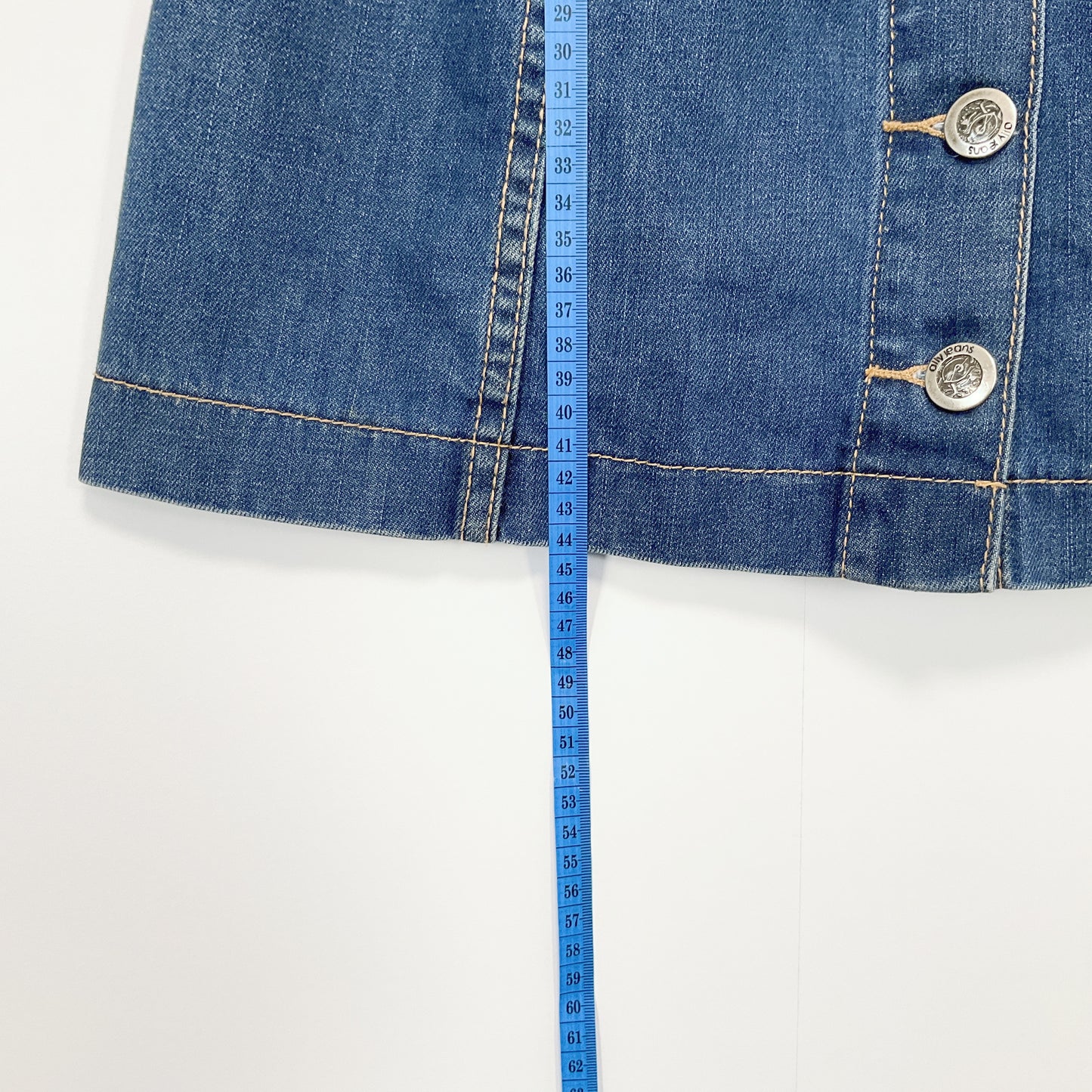 Ally Jeans - Denim Buttoned Mini Skirt