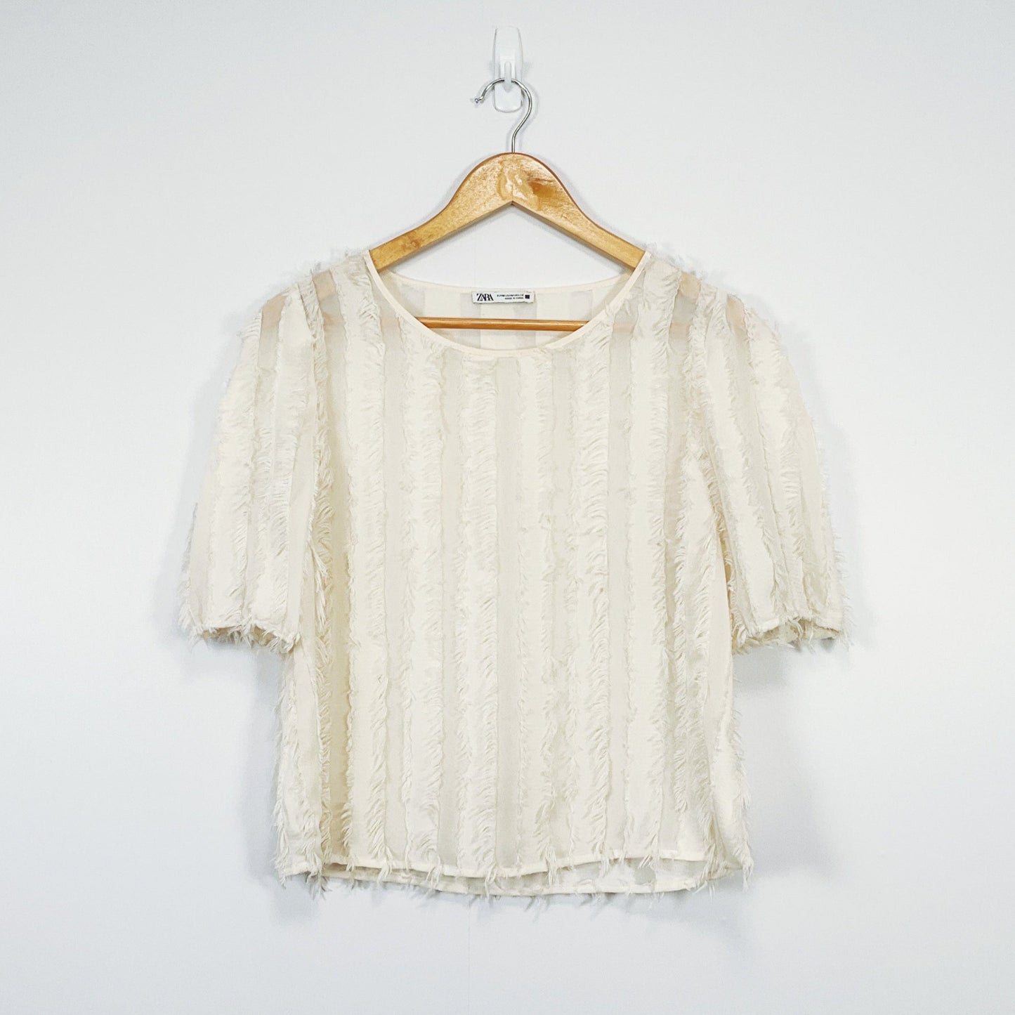 Zara - Soft Sheer White Blouse