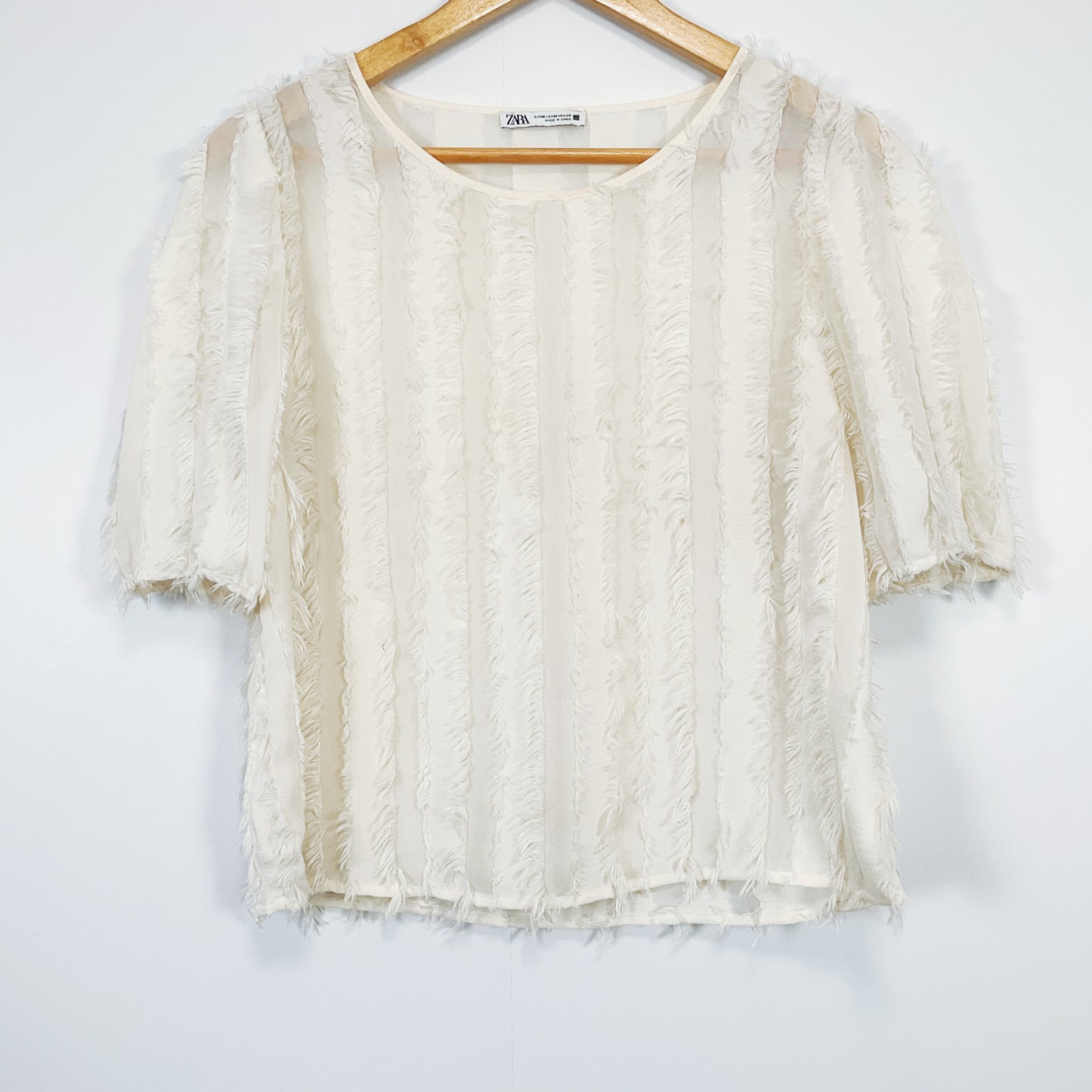 Zara - Soft Sheer White Blouse