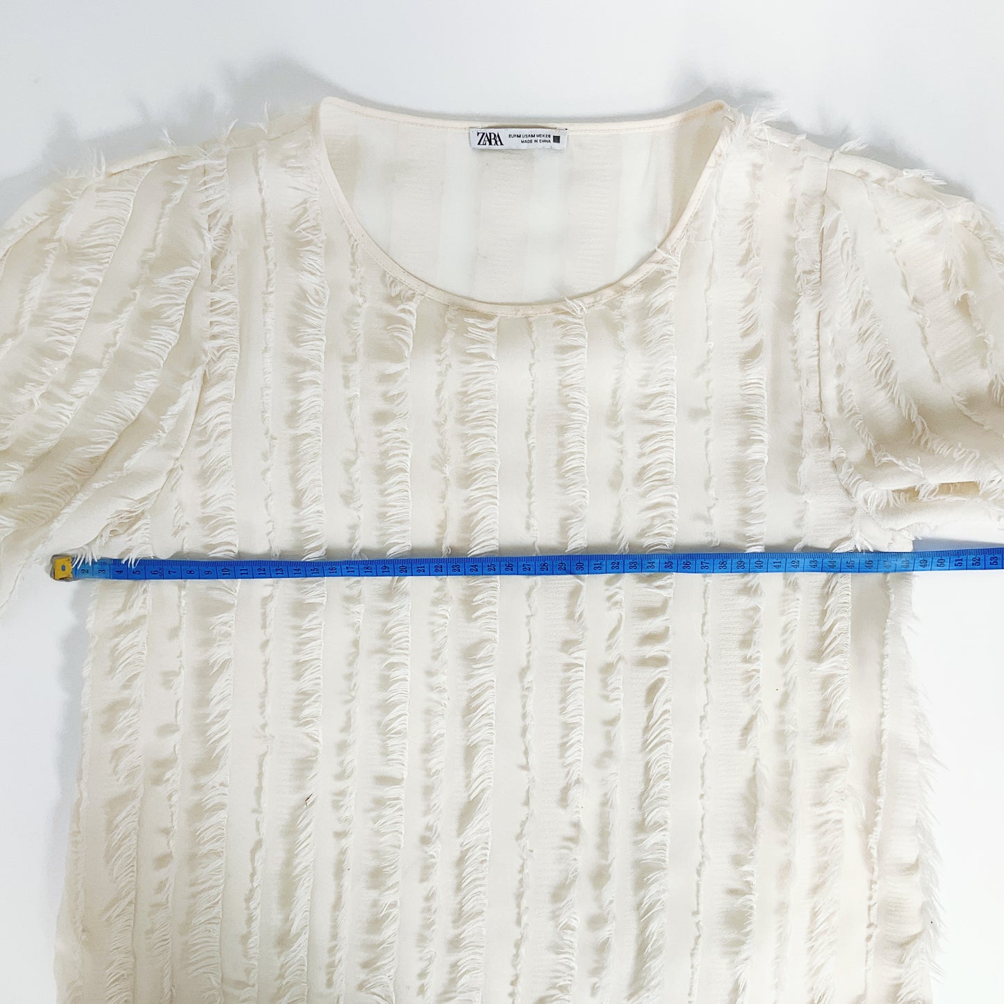 Zara - Soft Sheer White Blouse