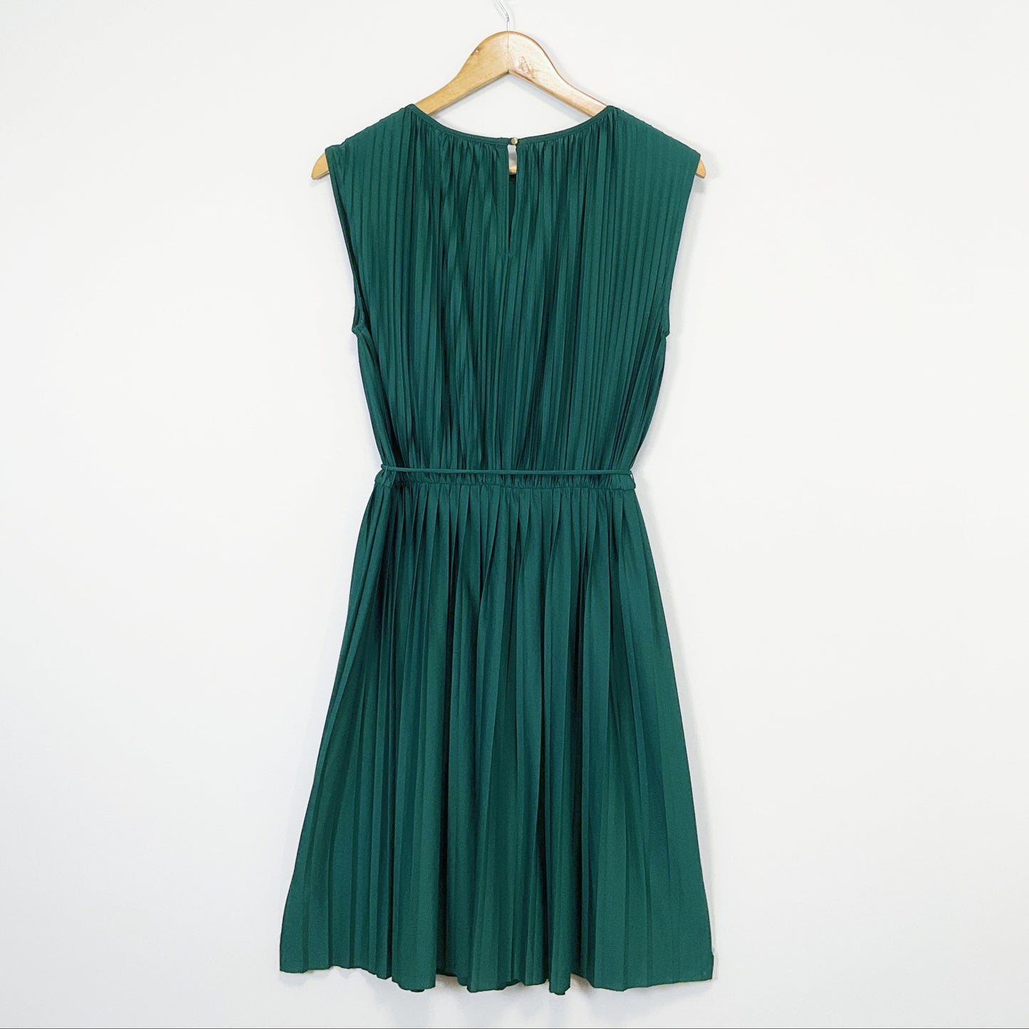 H&M Pleated Jade Dress