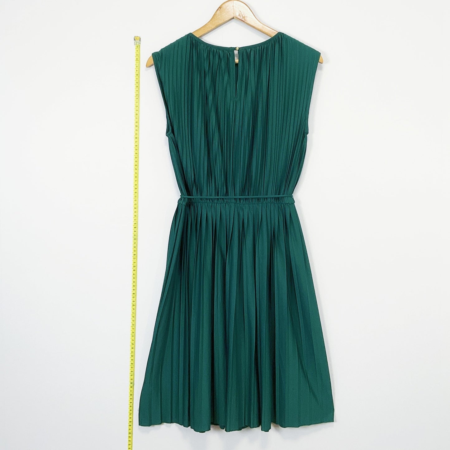 H&M Pleated Jade Dress