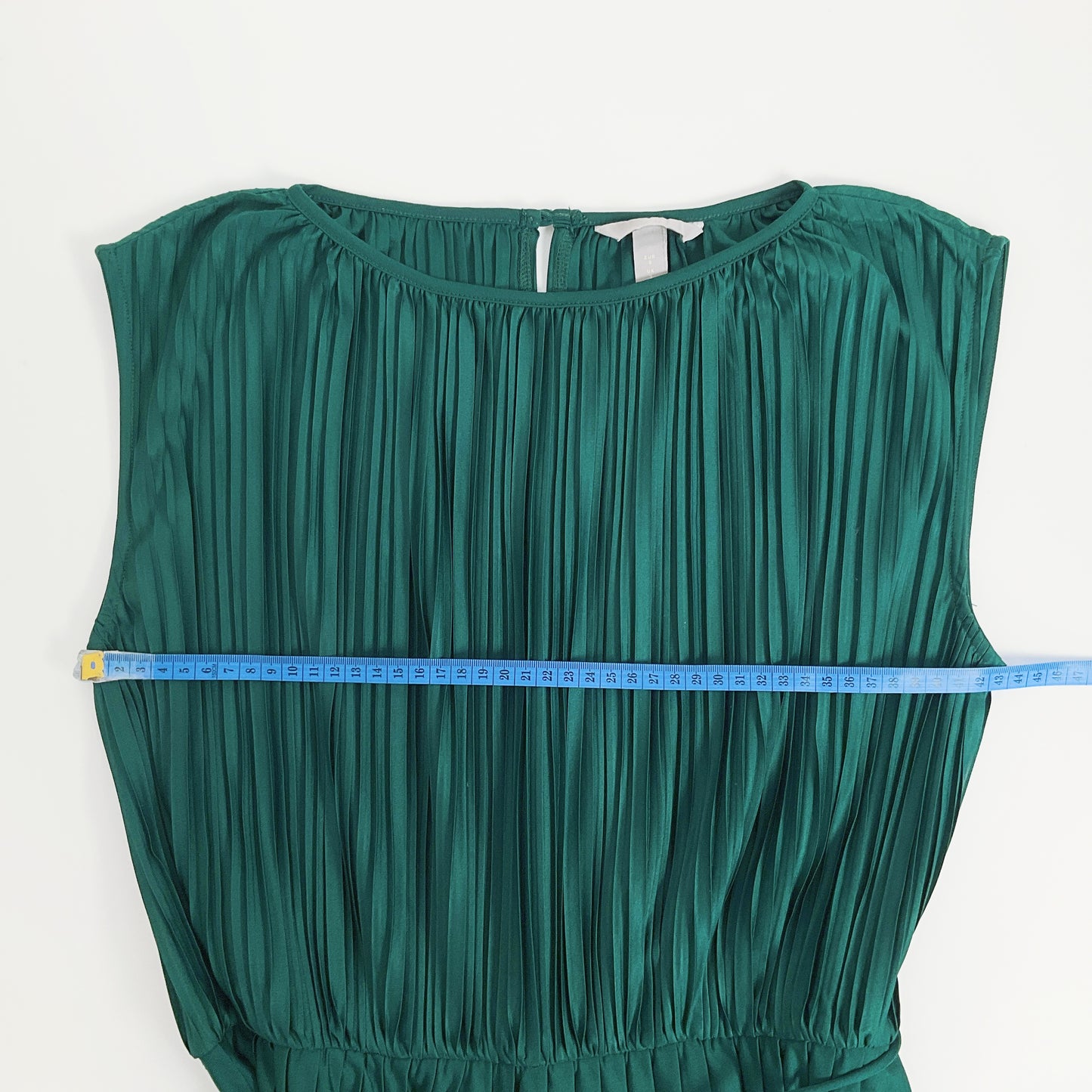 H&M Pleated Jade Dress