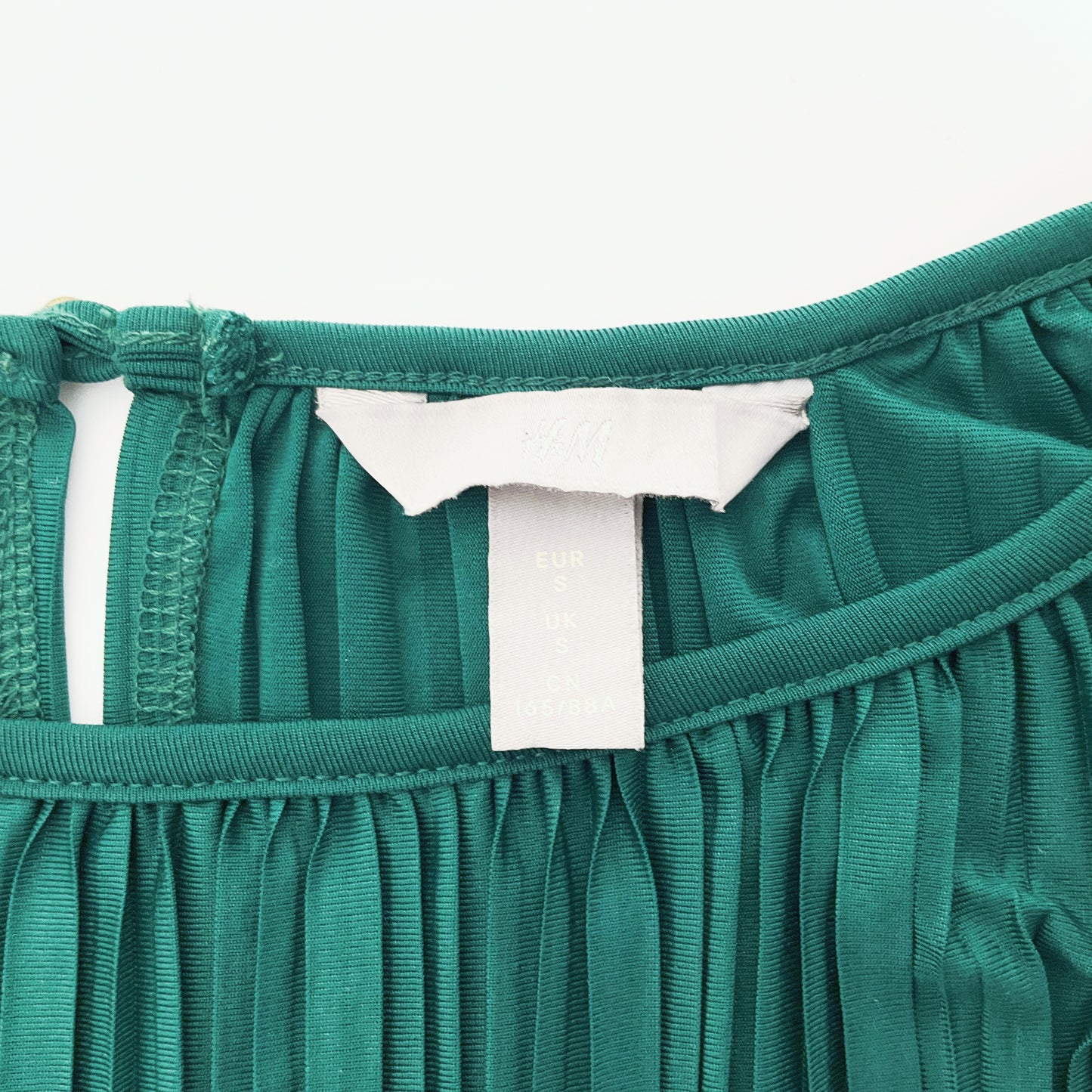 H&M Pleated Jade Dress
