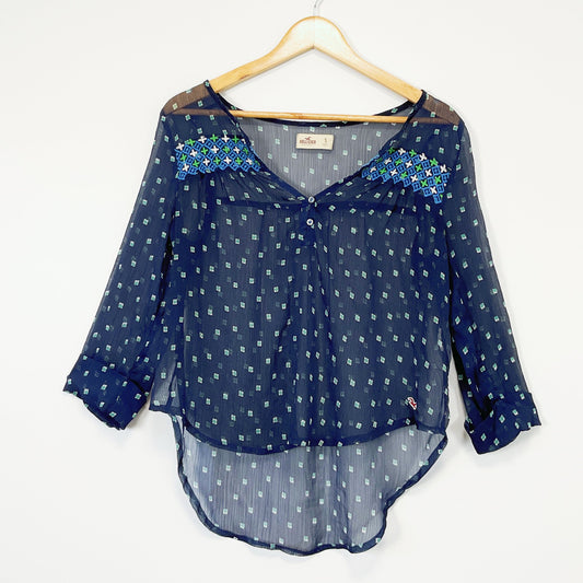 Hollister - Lace Print Blouse