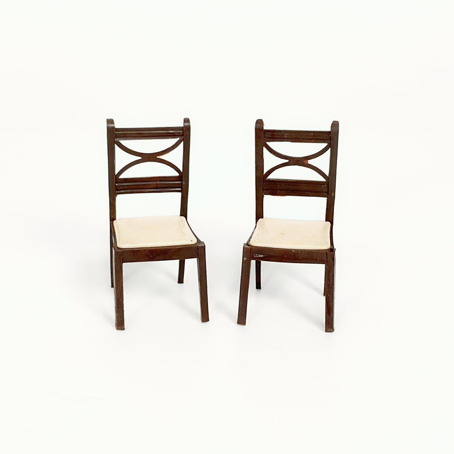 Kleeware - Vintage 1950s Plastic Doll House Furniture - Dining Chairs