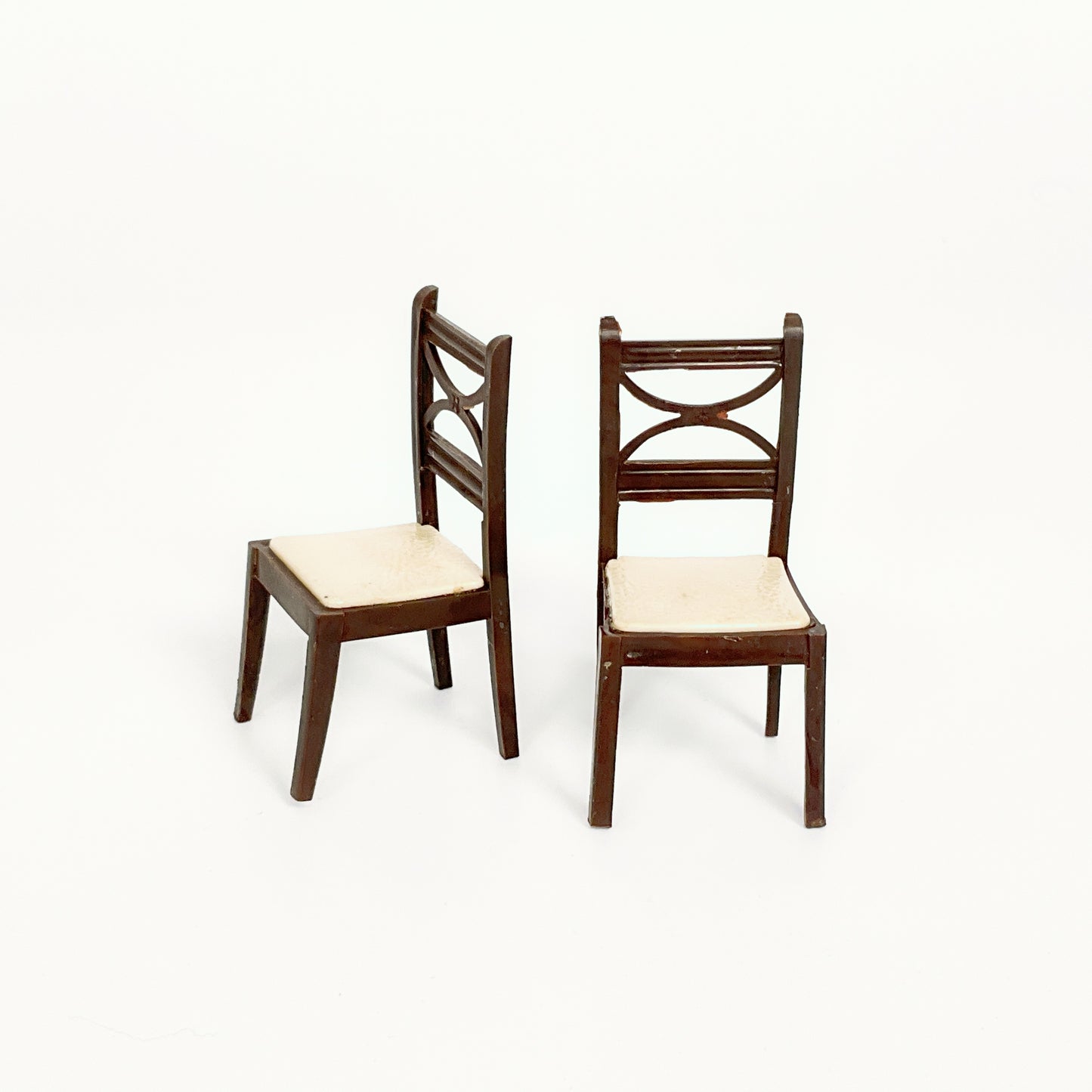 Kleeware - Vintage 1950s Plastic Doll House Furniture - Dining Chairs