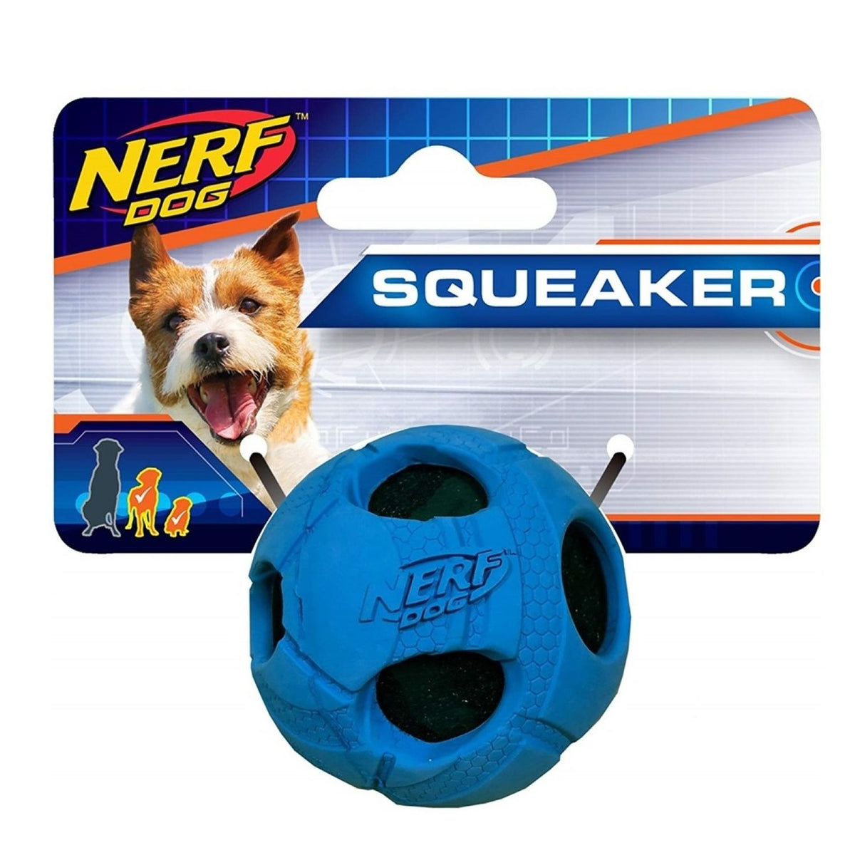 Nerf Tennis Ball Rubber Wrapped Squeaker 5cm
