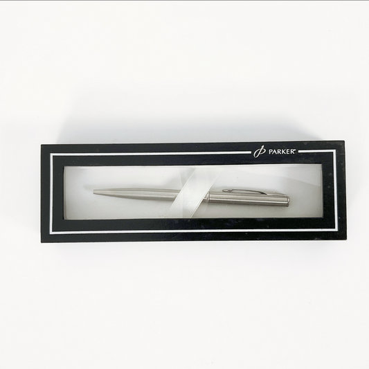 PARKER - Twist Ballpoint Polished Silver Pen - Black Ink