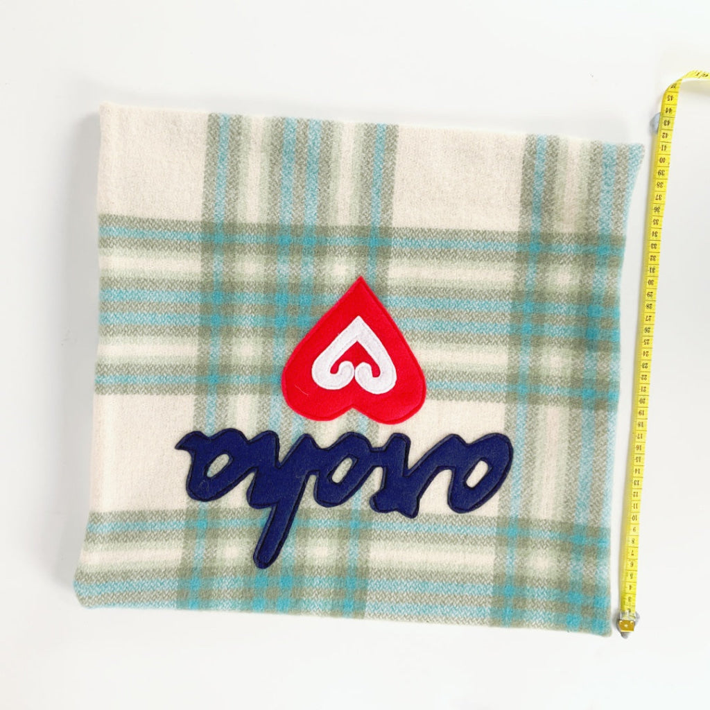 Artearoa - Aroha Cushion Cover - Aqua & Blue Check