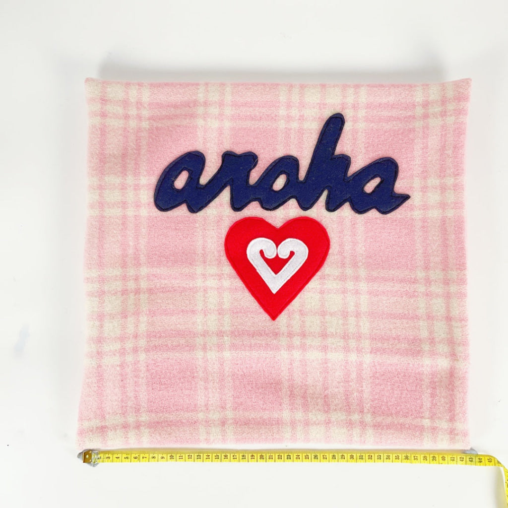Artearoa - Aroha Cushion Cover - Pink Check
