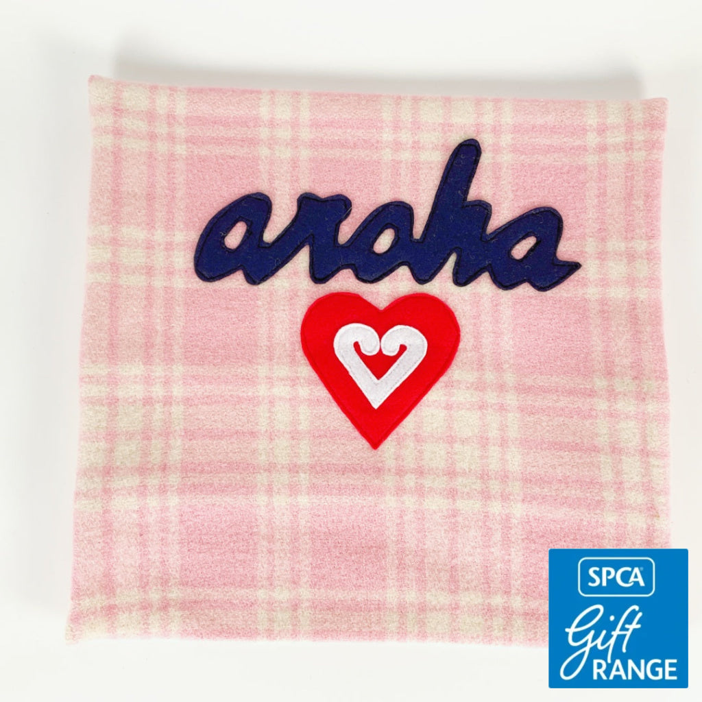Artearoa - Aroha Cushion Cover - Pink Check