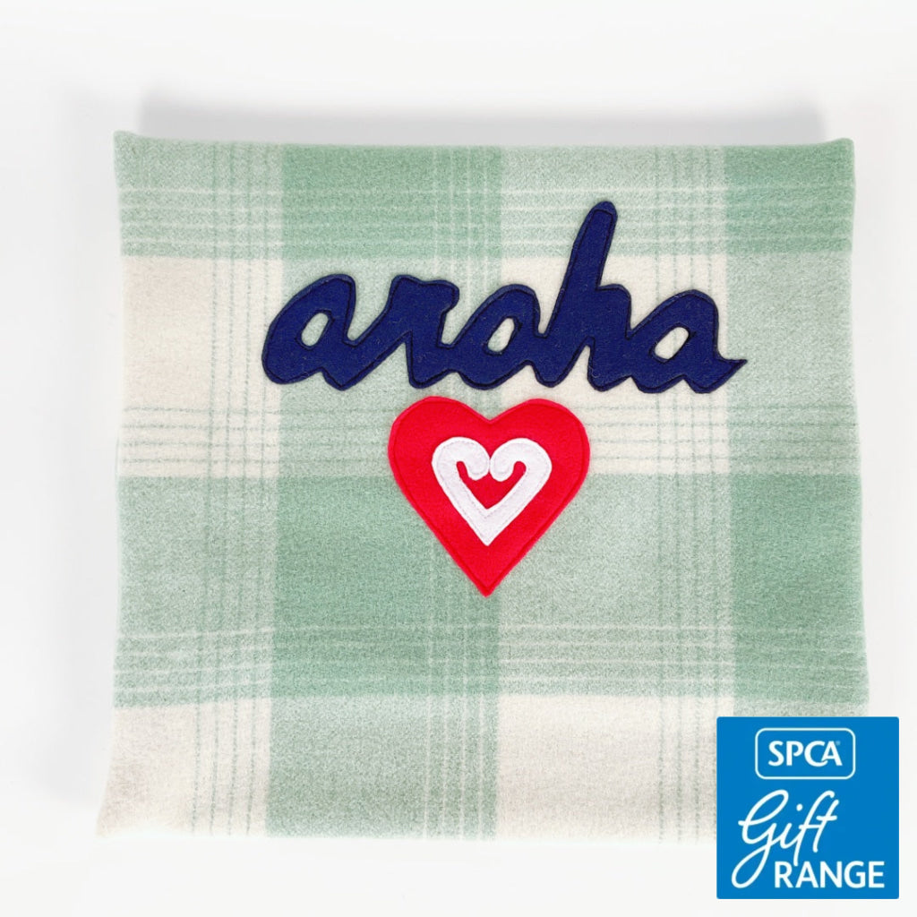 Artearoa - Aroha Cushion Cover - Sage Green Check