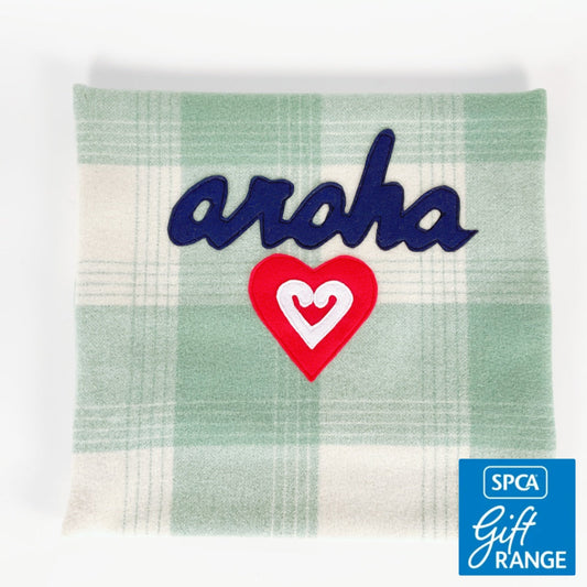 Artearoa - Aroha Cushion Cover - Sage Green Check