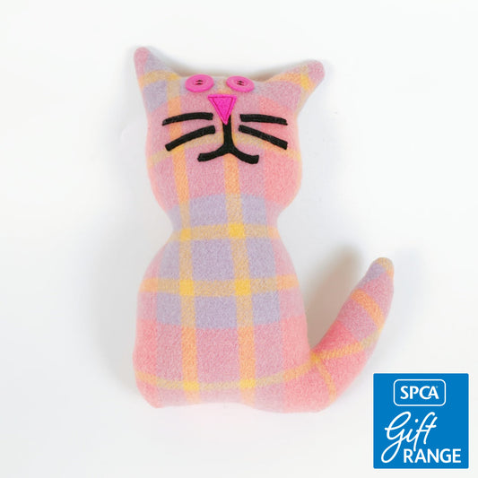 Artearoa – Blanket Cat – Pink & Lavender Check