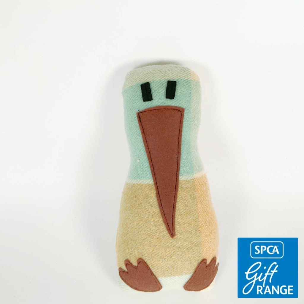 Artearoa – Colourful G.N. Kiwi – Mint & Ochre Check