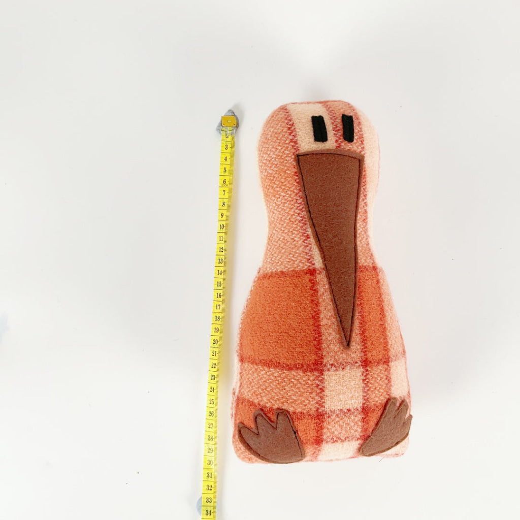 Artearoa – Colourful G.N. Kiwi – Peach & Cream Check