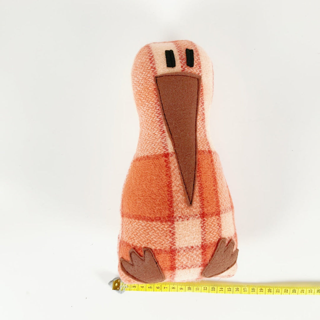 Artearoa – Colourful G.N. Kiwi – Peach & Cream Check