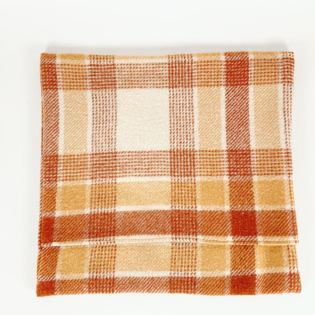 Artearoa - Tui Cushion Cover - Rust & Cream Check
